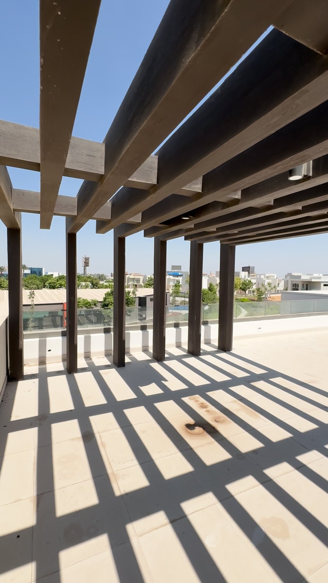 Rooftop terrace pergola